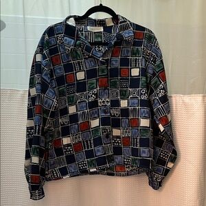 Colorful Geometric Print Women's Blouse vintage beautiful collector